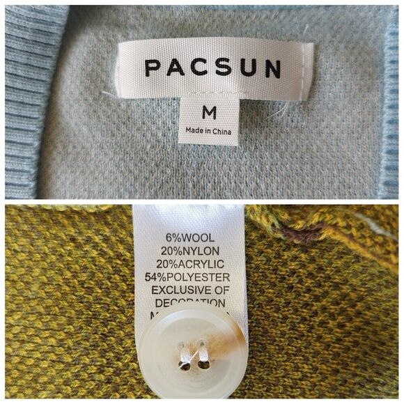 PacSun Scenic Cotton V-Neck Cardigan sz M - Picture 9 of 9